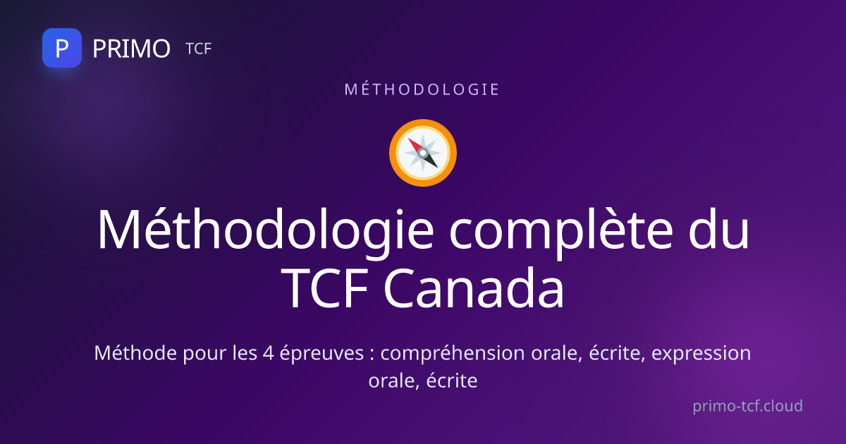 Méthodologie TCF Canada PDF — Méthode complète pour les 4 épreuves ...